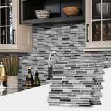 LuxeMarmer Zwart-Wit Marmerlook Wandstickers