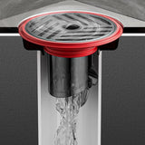 AquaShield Compacte RVS Vloerdrain – Anti-terugslag Douche & Badkamer Afvoerplug