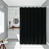 AquaShield Zwarte Douchegordijn – Waterdicht, Stijlvol & Milieuvriendelijk – Pure Black Design
