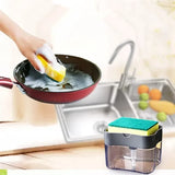 Keuken Zeepdispenser met Sponshouder | Push Type