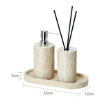 Travèra Beige Travertin Badkamer Accessoires Set