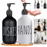 SoapElegance 500ml Zwarte Zeepdispenser Set