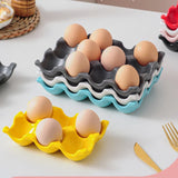 OvoLux Keramische Eierhouder – 6- & 12-Vaks Design Eiertray voor Keuken & Koelkast