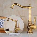 AntiqueGravé Antiek Messing Waskomkraan – Gegraveerd Design