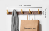SARIHOSY Luxe Zwarte Houten Wandkapstok