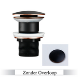 LuxDrain Pop-Up Afvoerplug – Stijlvolle Wastafel Stopper in Zwart, Goud en Rosé