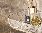 ClearGrip Acryl Wandplank Zonder Boren – Transparant Badkamerrek voor Cosmetica, Shampoo & Meer