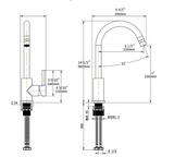 Amora Wastafelkraan – Stijlvolle Koud/Warm Waterkraan met Messing Behuizing