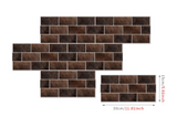 RetroBrick – 6-delige Zelfklevende Retro Baksteen Wandstickers (30x15cm)