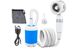 AquaNomad SmartCamp Douche – Draagbare Campingdouche met Oplaadbare Pomp & Slimme Digitale Regelaar