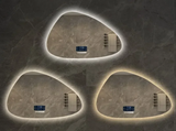 NordiLux Design Badkamerspiegel – Slimme LED Wandspiegel met Onregelmatige Vorm en Aluminium Frame