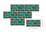 RetroBrick – 6-delige Zelfklevende Retro Baksteen Wandstickers (30x15cm)