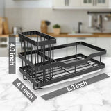 AquaDry RVS Keuken Organizer – Zelfafvoer Sponshouder & Zeepdispenser Houder