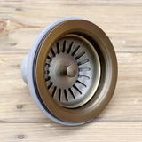 Keukenafvoerplug – 3,5 Inch | Antiek Messing | Gepolijste Afwerking