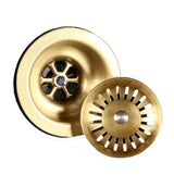 Keukenafvoerplug – 3,5 Inch | Antiek Messing | Gepolijste Afwerking