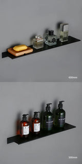 DUOWARE Wandrek Zwart/Wit – Aluminium Organizer voor Badkamer, Keuken of Slaapkamer