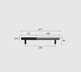 Modern Meubelhandvat – Aluminiumlegering | Diverse Maten | Inclusief Schroeven