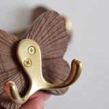 RetroButterfly Zwart Walnoot Wandhaken
