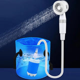 AquaNomad SmartCamp Douche – Draagbare Campingdouche met Oplaadbare Pomp & Slimme Digitale Regelaar