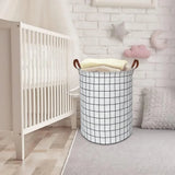 EcoStore Wasmand – Opvouwbare Canvas & Linnen Wasmand met Handvat en Trekkoord Sluiting