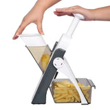 SliceMaster Instelbare Groentesnijder – Handmatige Dicer met Roestvrijstalen Mes – Efficiënt & Energiezuinig Keukenhulpmiddel