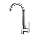 Badkamer Wastafelkraan – Enkel Handvat | Zilver | Koud & Warm Water | Dekgemonteerd