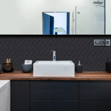 Herringbone Luxe – Zelfklevende Wandtegels
