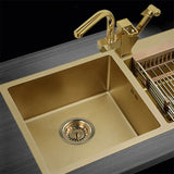 Aurelio Goudkleurige RVS Gootsteenstop – 114mm Luxe Afvoerzeef