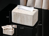Travertine Élégance Badkamer Set – Luxe Beige Marmeren