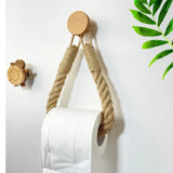 HangEasy Nagelvrije Touw Handdoekhouder & Toiletrolhouder