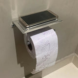 SmartHold Luxe – Aluminium Toiletrolhouder met Telefoonplankje
