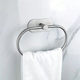 Zelfklevende RVS Badkamer Accessoireset – Geen Boren | Geborstelde Afwerking | Metalen Montage