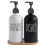 SoapElegance 500ml Zwarte Zeepdispenser Set