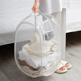 AirFold Wasmand – Grote Opvouwbare Mesh Wasmand met Ventilatie & Zijvak