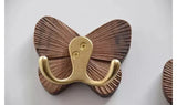 RetroButterfly Zwart Walnoot Wandhaken