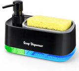 3-in-1 Zeepdispenser Set met Sponshouder | Voor Keukenspoelbak