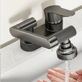 AquaTwist Duo-Flex Wastafelmengkraan – 360° Draaiende Tweegatskraan voor Warm & Koud Water