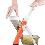 SliceMaster Instelbare Groentesnijder – Handmatige Dicer met Roestvrijstalen Mes – Efficiënt & Energiezuinig Keukenhulpmiddel