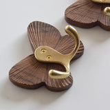 RetroButterfly Zwart Walnoot Wandhaken