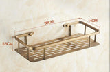 BronzeRoyal Antiek Wandplankje – Massief Messing Zeep- & Shampoo Houder voor Badkamer