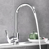 Badkamer Wastafelkraan – Enkel Handvat | Zilver | Koud & Warm Water | Dekgemonteerd