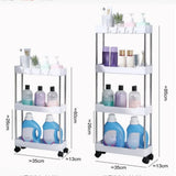 SlimSlide - Multifunctionele Trolley Op Wieltjes met 4 Lagen