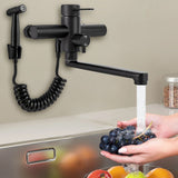 AquaFlex Wandkraan met Zijspuit – 360° Draai