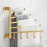 LuxeLine Dubbele Handdoekstang – Aluminium Wandrek met Haak