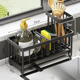 AquaDry Multifunctionele Sponshouder – Koolstofstaal