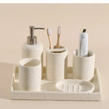 ZenTerra Wabi-Sabi Badkamer Set – Europese Natuurstenen Badkameraccessoires