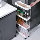 SlimSlide - Multifunctionele Trolley Op Wieltjes met 4 Lagen