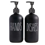 SoapElegance 500ml Zwarte Zeepdispenser Set