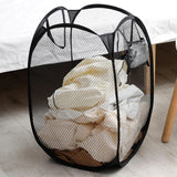 AirFold Wasmand – Grote Opvouwbare Mesh Wasmand met Ventilatie & Zijvak