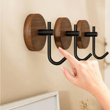 Houten Walnoot Hangende Hanger – Zwart of Wit